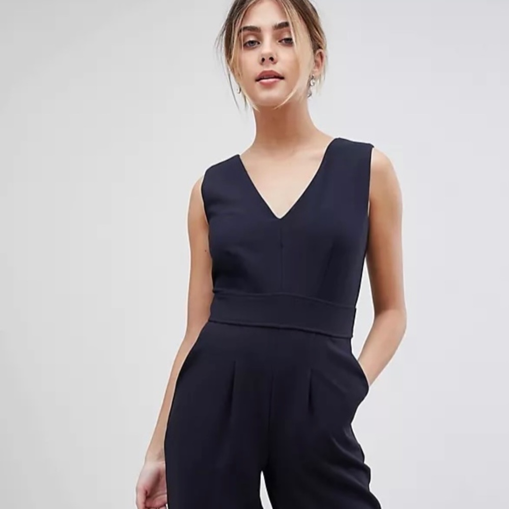 Closet Navy Blue Jumpsuit size 12